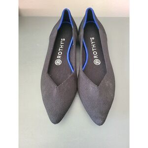 Rothy's The Point Black Knit Washable 8.5 Women's Slip On EUC